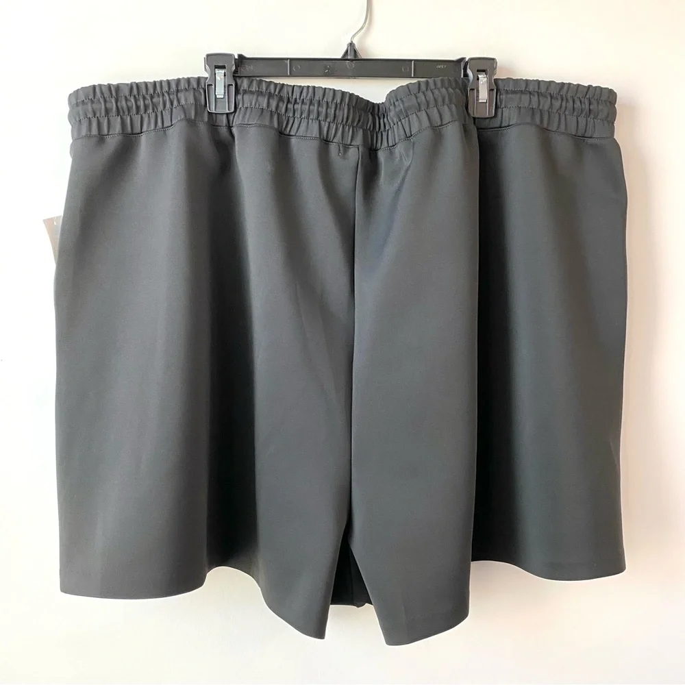 Good American Scuba Drawstring Shorts Black 8 equals‎ 5X